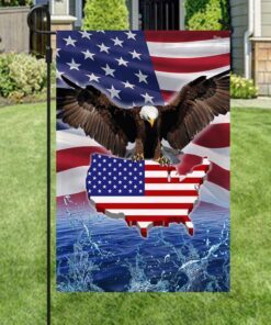 eagle over water american flag dbd3100f 3065