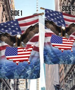 eagle over water american flag dbd3100f 6115