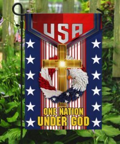 eagle wreath one nation under god american flag lha1623f 1655
