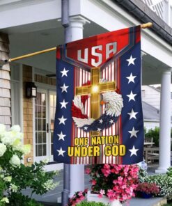 Eagle Wreath One Nation Under God American Flag LHA1623F