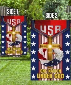 eagle wreath one nation under god american flag lha1623f 8642