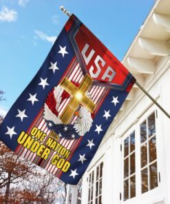 eagle wreath one nation under god american flag lha1623f 8999