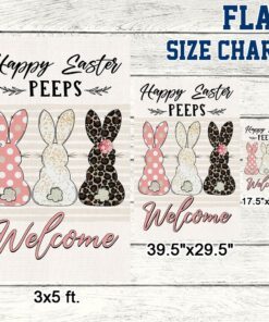 easter bunny peeps happy easter welcome flag mln1125f 4834