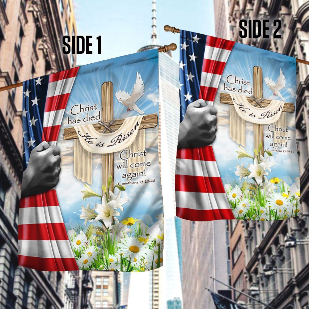 Easter Christ Flag Christ Has Died Christ Is Risen Christ Will Come Again LHA2073F - Image 3