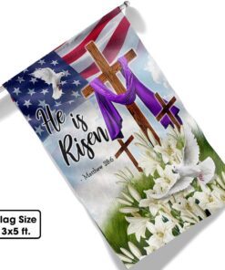 easter christian cross jesus christ he is risen flag mln920f 7842