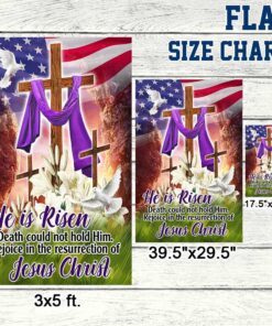 easter christian flag he is risen rejoice in the resurrection of jesus christ flag mln963f 2943