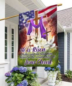 Easter Christian Flag He Is Risen Rejoice In The Resurrection Of Jesus Christ Flag MLN963F