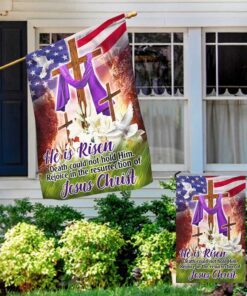 easter christian flag he is risen rejoice in the resurrection of jesus christ flag mln963f 6386