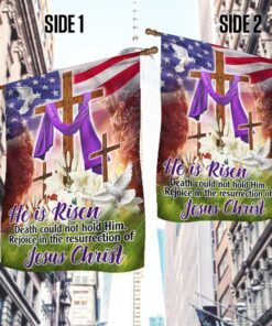 easter christian flag he is risen rejoice in the resurrection of jesus christ flag mln963f 8182