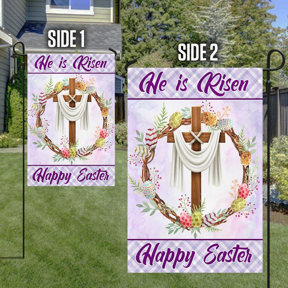 Easter Cross Flag Happy Easter He Is Risen Flag MLN999F - Image 5