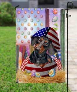 easter dachshund american flag 1220