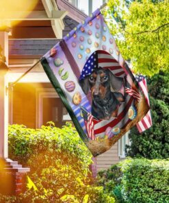 easter dachshund american flag 2687