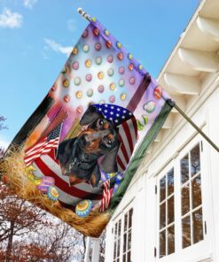 easter dachshund american flag 4984