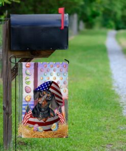 easter dachshund american flag 6932