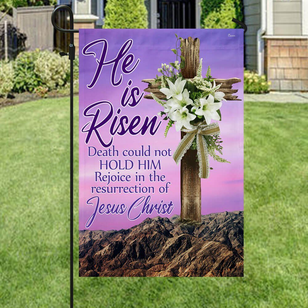 Easter Day Christian Flag He Is Risen Death Could Not Hold Him Rejoice In The Resurrection Of Jesus Christ Flag MLN1058F - Image 6