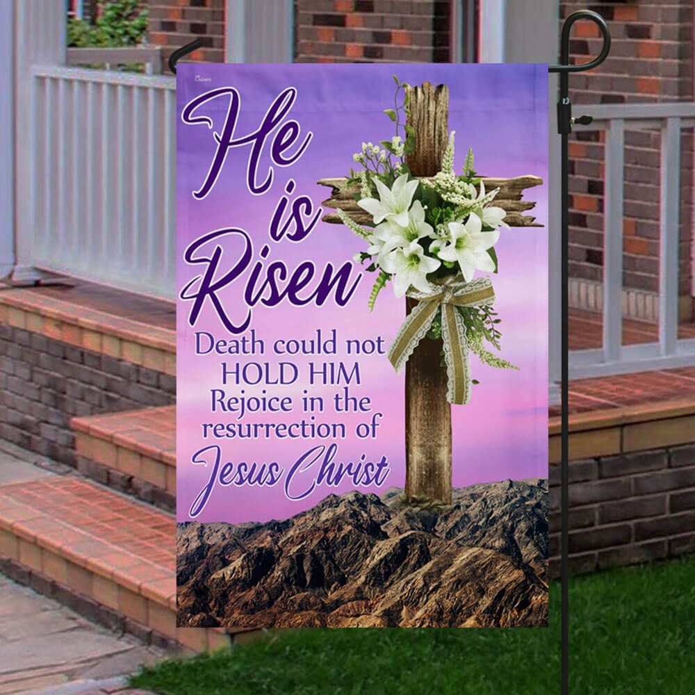 Easter Day Christian Flag He Is Risen Death Could Not Hold Him Rejoice In The Resurrection Of Jesus Christ Flag MLN1058F - Image 5
