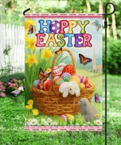 easter day eggs flag happy easter lha2107f 2158