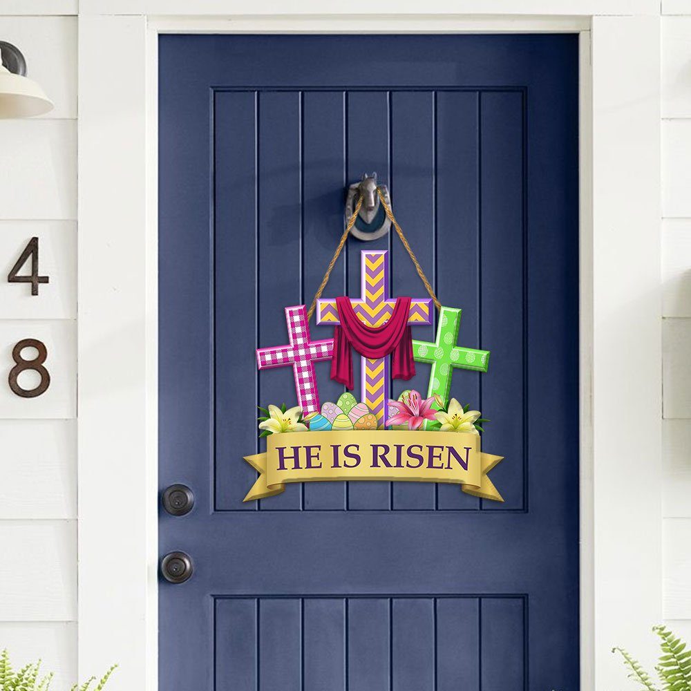 Easter Decoration Custom Wooden Sign He Is Risen DBD3229WD - Image 2