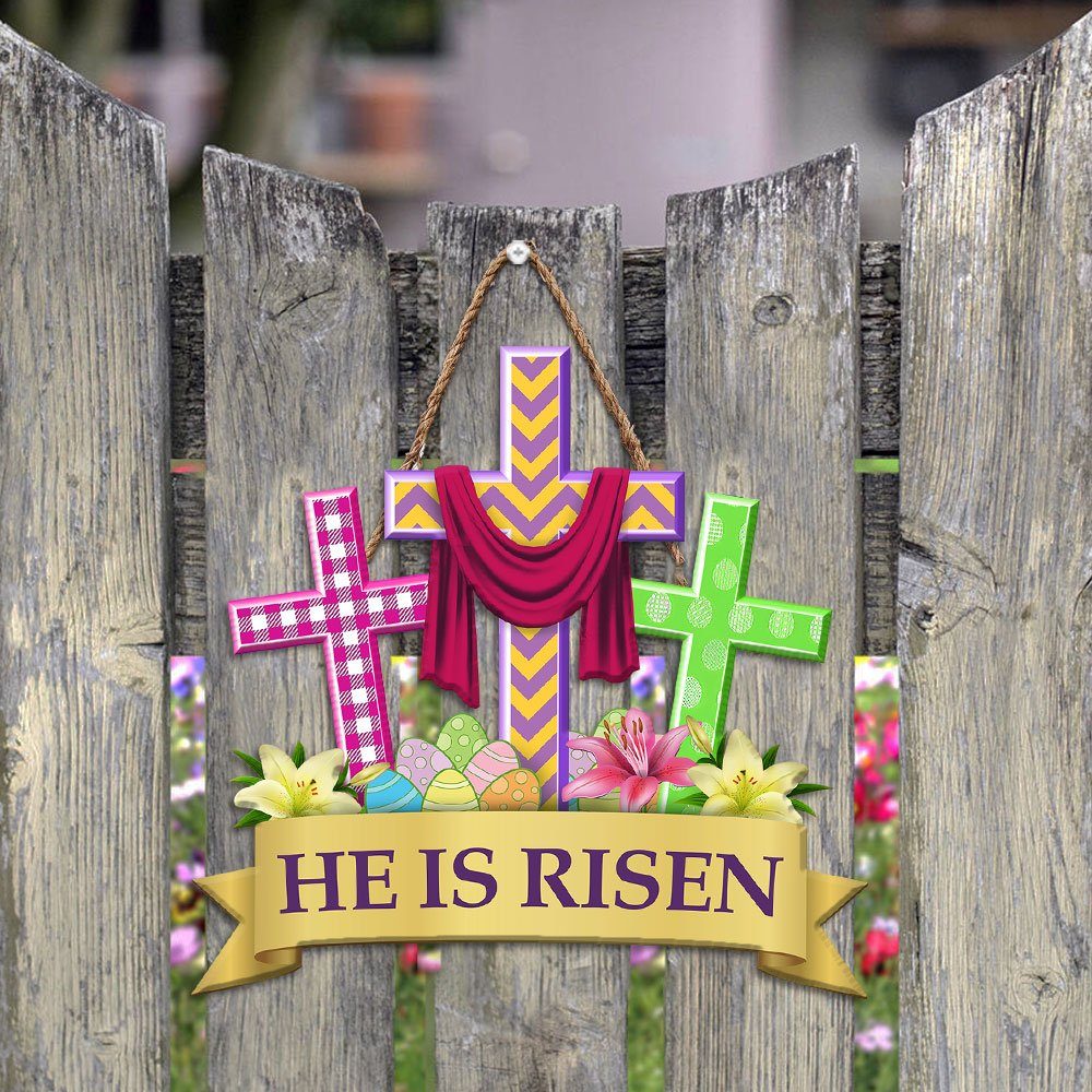 Easter Decoration Custom Wooden Sign He Is Risen DBD3229WD - Image 5