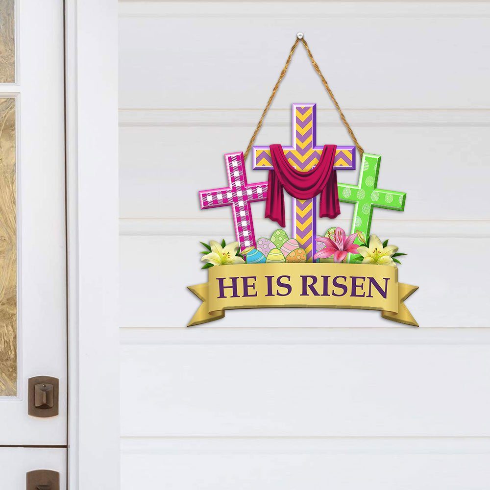 Easter Decoration Custom Wooden Sign He Is Risen DBD3229WD - Image 3