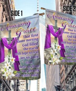 easter flag, amazing grace jesus christian cross qnn829f 1857