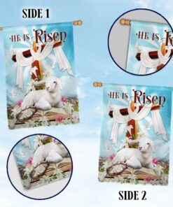 easter flag he is risen christian cross lamb tqn1007f 8514