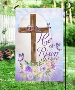 Easter Flag He Is Risen Religious TQN864F