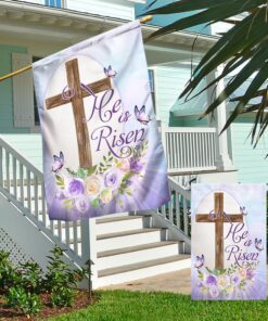 easter flag he is risen religious tqn864f 3548