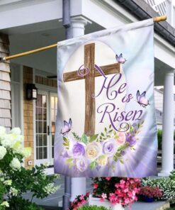 easter flag he is risen religious tqn864f 6024