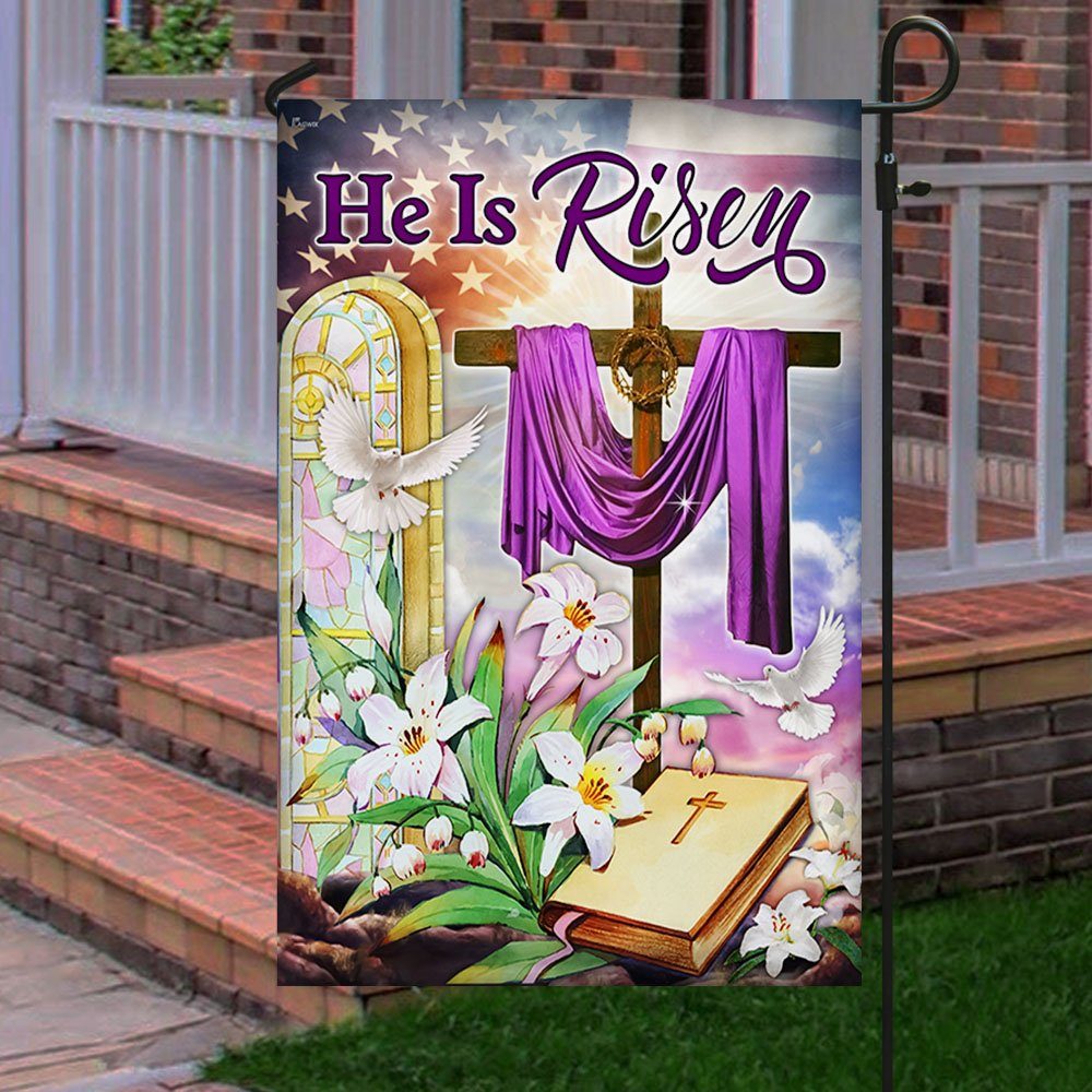 Easter Jesus Christ Is Risen He Is Risen Flag MLH2311F - Image 4