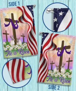 easter jesus cross he is risen flag mln945f 3548