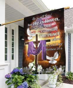 Easter Jesus Flag He Is Not Here For He Is Risen DBD3228F