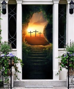 Easter Sunday Door Cover, Christ’s Resurrection Empty Tomb QNK1039D