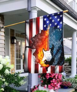 Electric Guitar American US Flag