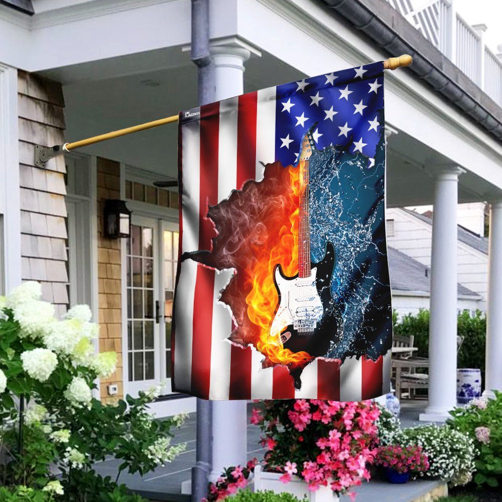 Electric Guitar American US Flag