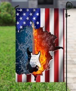 electric guitar american us flag 5444
