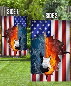 electric guitar american us flag 7198