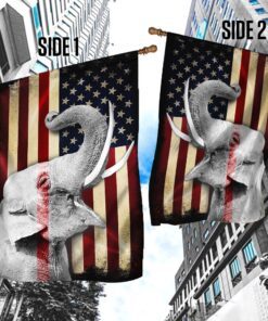 Elephant American Flag ANL140F