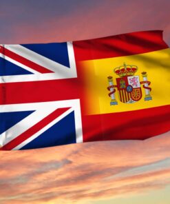 English And Spanish Grommet Flag TQN123GFv1