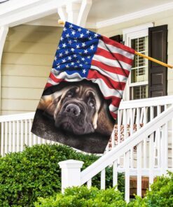 english mastiff. american patriot flag thh2903fv14 1557