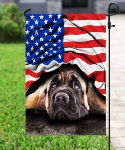english mastiff. american patriot flag thh2903fv14 4288