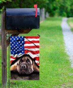 english mastiff. american patriot flag thh2903fv14 4919