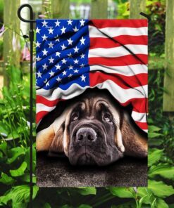 english mastiff. american patriot flag thh2903fv14 8511