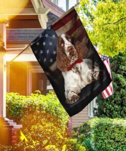english springer spaniel dog american flag 1741