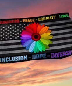 Equality Flag Peace Kindness Love Grommet Flag TRL1921GF