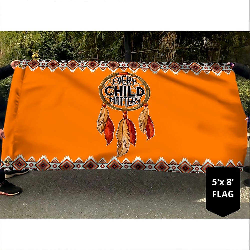 Every Child Matters Flag Orange Day First Nation Grommet Flag QTR215GF - Image 3