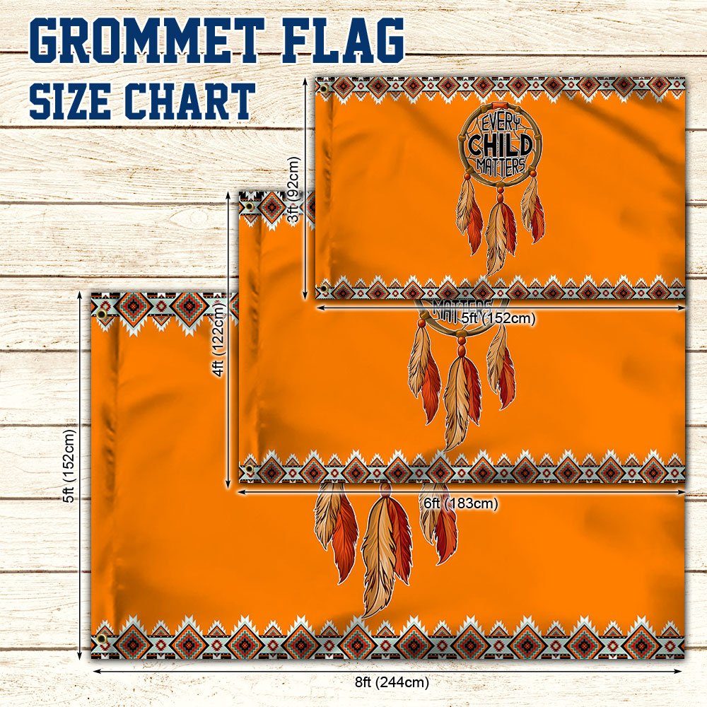 Every Child Matters Flag Orange Day First Nation Grommet Flag QTR215GF - Image 5