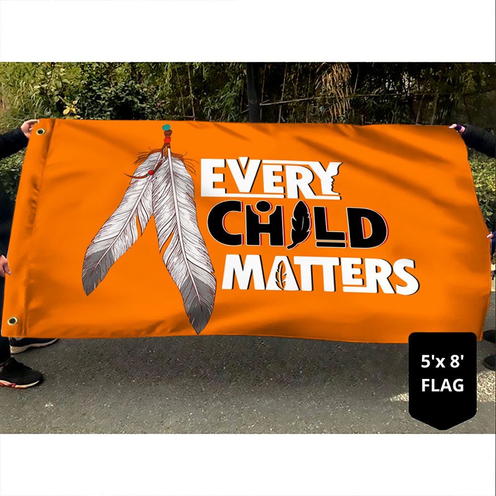 Every Child Matters Flag Orange Day First Nation Grommet Flag QTR278GF - Image 3