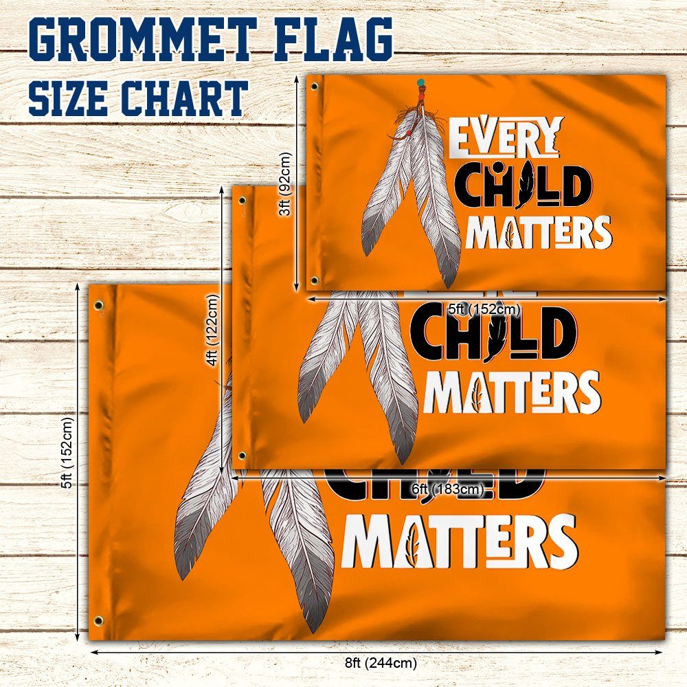 Every Child Matters Flag Orange Day First Nation Grommet Flag QTR278GF - Image 5