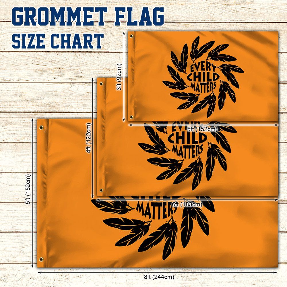 Every Child Matters Flag Orange Day First Nation Grommet Flag QTR279GF - Image 4